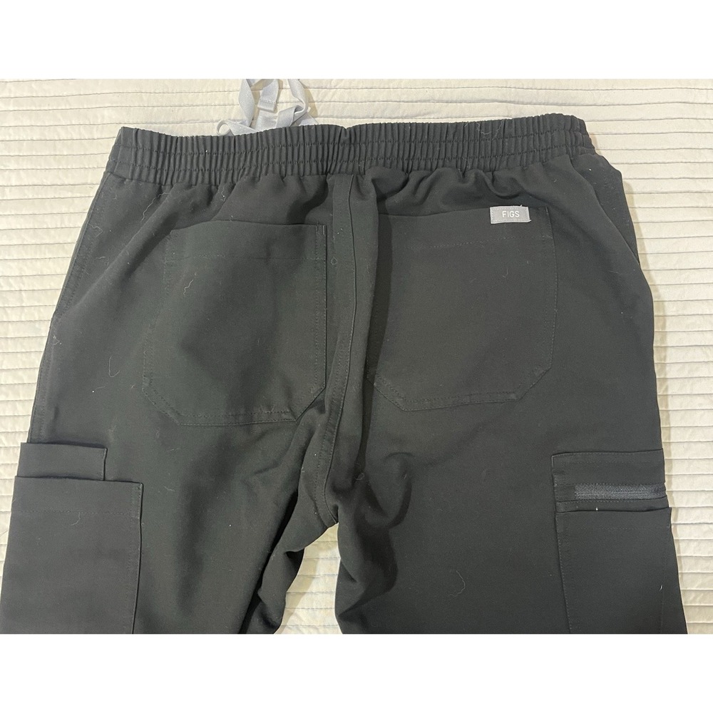 FIGS Technical Collection Black Zip Pocket Scrub Pants Womens Size Small - Picture 8 of 9